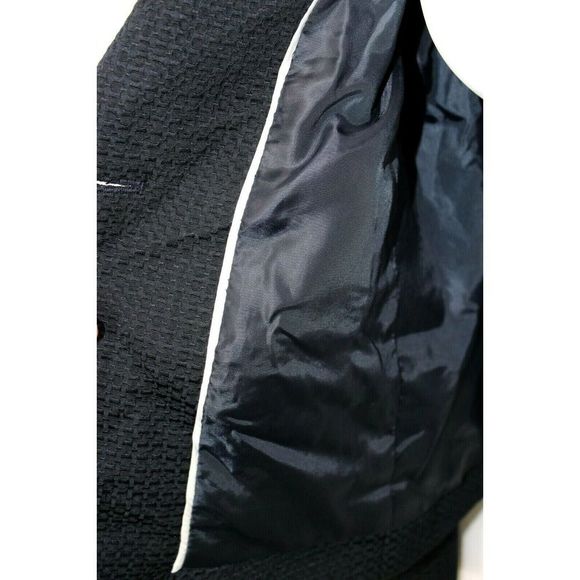 Liz Claiborne Petite XS Short Length Blazer Poly/Cotton Jacket Navy Blue NWT - Picture 4 of 10